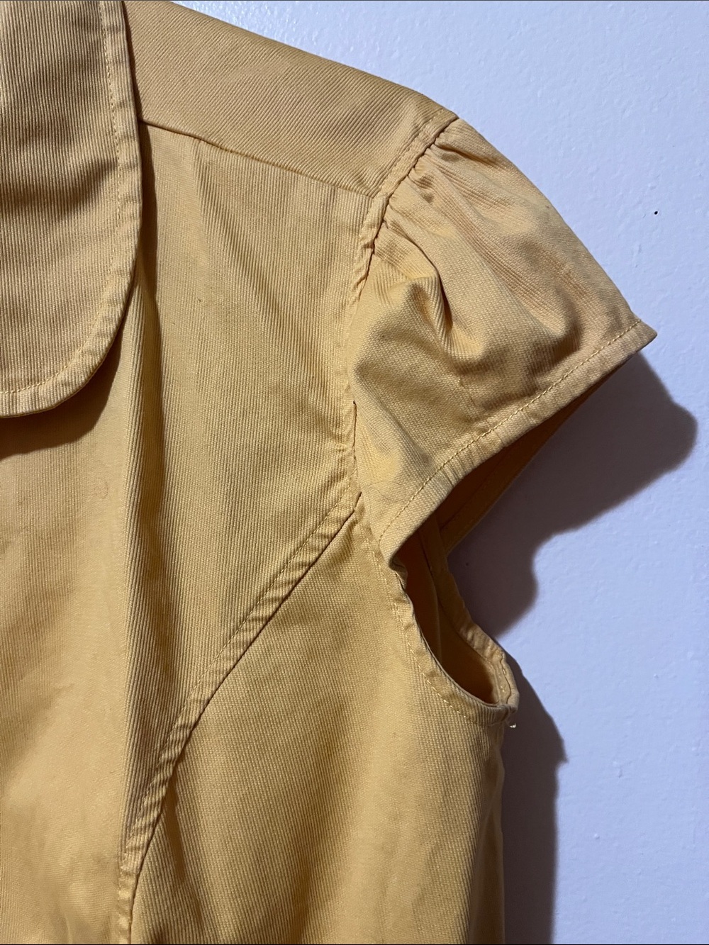 VTG CATO WOMEN / Size 14-16 / Peter Pan Collar / Big Buttons / Pockets / Yellow - Picture 4 of 8